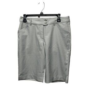 Callaway Opt Dri Golf Shorts Womens Size 6 Gray Zipper Button Closure Pockets